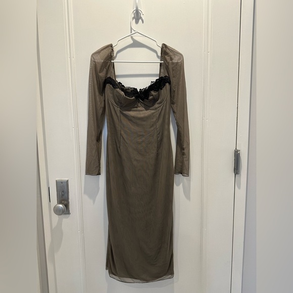 HOUSE OF CB Seraphina Smoke Corset Dress Large - Picture 9 of 13